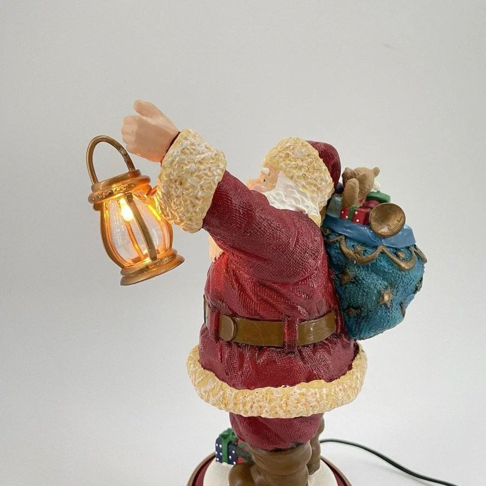 Vintage Mr. Christmas Twirling Santa‎ Lighted Table Decor Tree Topper Box1998